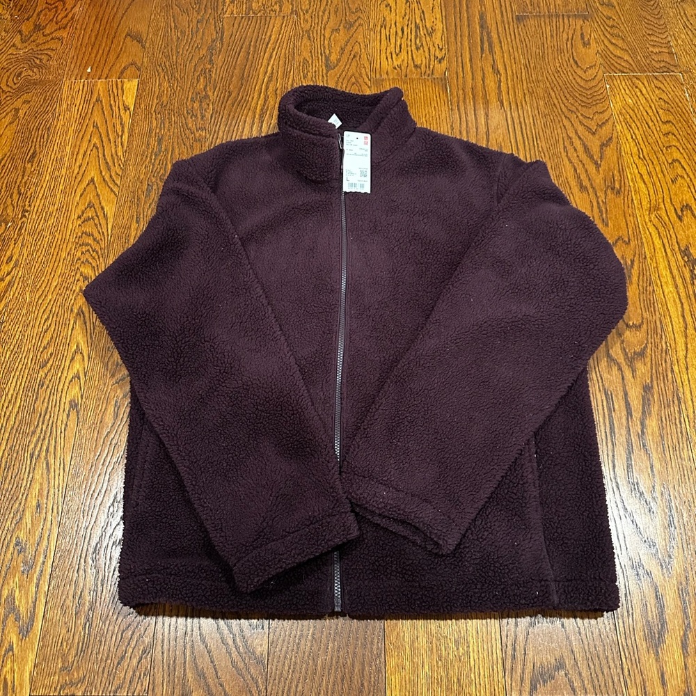 Uniqlo Dark Purple Fleece Jacket Men’s Sz Large